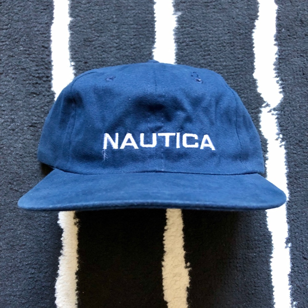 Vintage Nautica Spell Out 5 Panel Strap Back